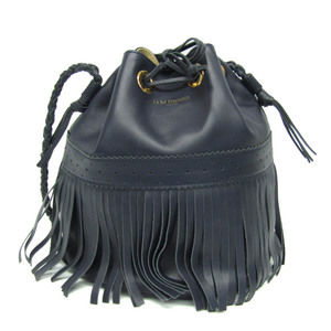 J&M Davidson Carnival L Women's Leather Shoulder Bag Navy